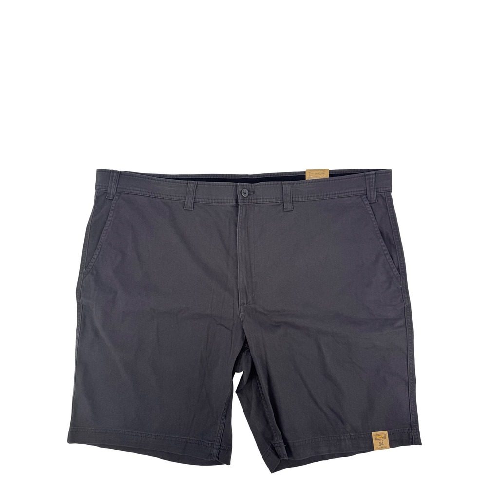 NWT The Foundry Big & Tall Mens Size 54 Flat Front Shorts Dark Charcoal Gray